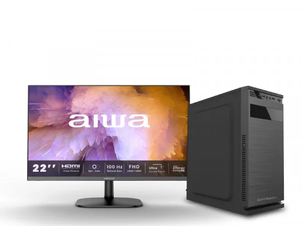 Carbon Business računar Intel i3-10100/16GB/M.2 512GB/Win11Pro + Aiwa monitor 22'' MF2219-B