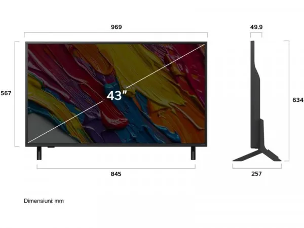 LG 43QNED82A3B 4K HDR Smart QNED TV 2025