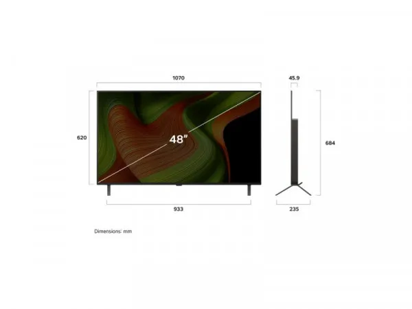 LG OLED48B53LA 4K HDR Smart OLED TV 2025
