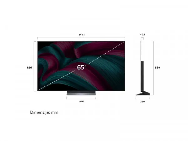 LG OLED65C51LA 4K HDR Smart OLED evo TV 2025