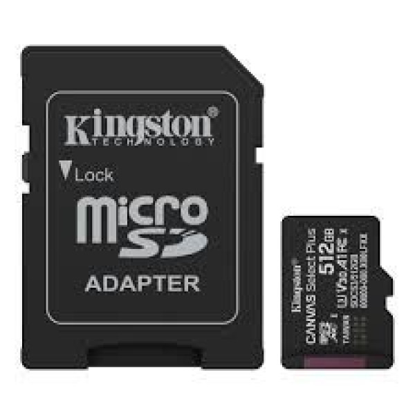 KINGSTON 512GB, MicroSD sa SD adapterom, Canvas Select Plus (SDCS3/512GB)