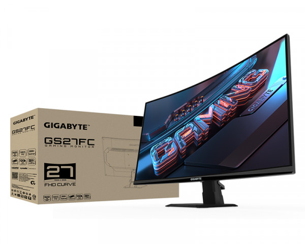 GIGABYTE 27 inča GS27FC FHD 1920x1080 180Hz zakrivljeni gaming monitor