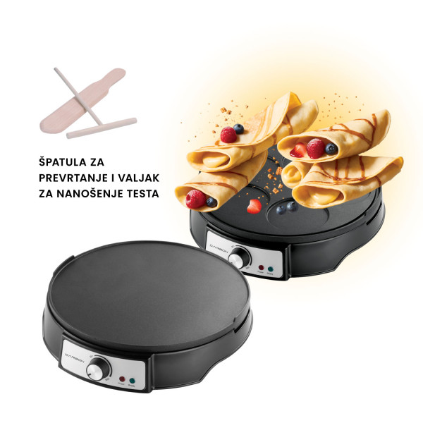 Carbon Aparat za palačinke sa dvostranom pločom za obične i američke palačinke CA-AP21200B