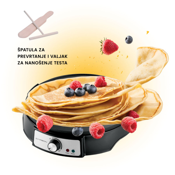 Carbon Aparat za palačinke sa dvostranom pločom za obične i američke palačinke CA-AP21200B