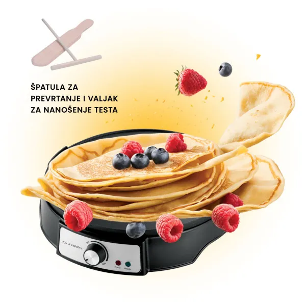 Carbon Aparat za palačinke sa dvostranom pločom za obične i američke palačinke CA-AP21200B