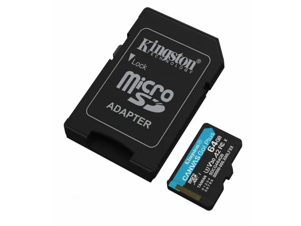 Memorije kartice KINGSTON SDCG4/64GB/Canvas Go! Plus/microSD/200/100MB/s/+adapter