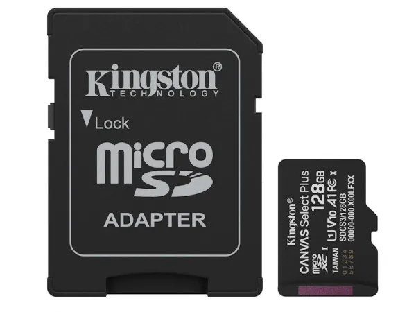 Memorije kartice KINGSTON SDCS3/128GB/microSDXC/128GB/Class10 U1/150MB/s + adapter