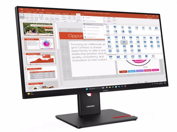 Monitor LENOVO ThinkVision T27-40 27''/1920x1080/IPS/300Hz/4ms/4xUSB,1xUSB C/Swivel,Pivot,Height/crna