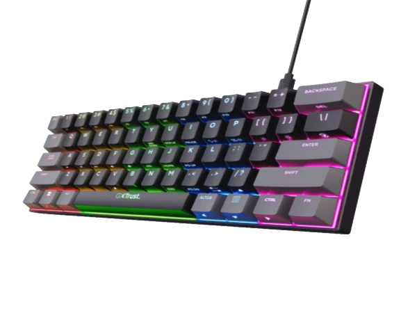 Tastatura TRUST GXT867 ACIRA 60% MINI/mehanicka/Gaming/ US/crna