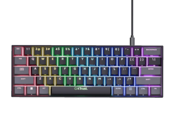 Tastatura TRUST GXT867 ACIRA 60% MINI/mehanicka/Gaming/ US/crna