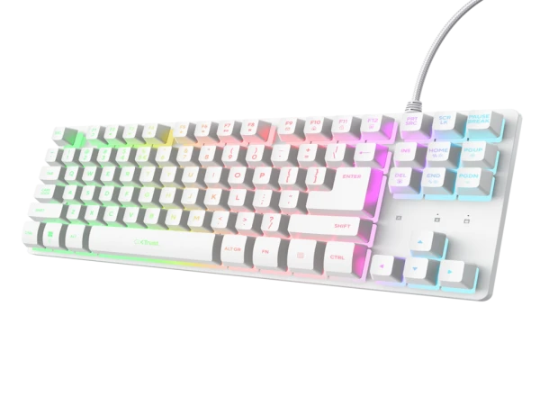 Tastatura TRUST GXT833 THADO žicna/RGB/TKL/gaming/bela