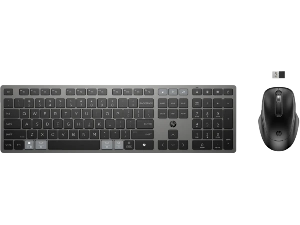 HP 725 Multi-Device Rechargeable Wireless Keyboard and Mouse Combo EURO, US, Nightfall black ( 9T5B0UT )