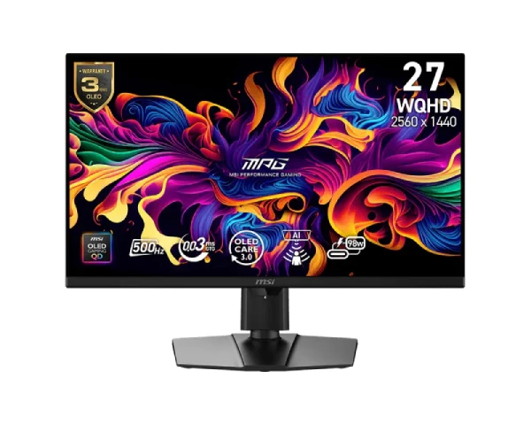 MSI 27 inča  MPG 271QR QD-OLED X50 2560 x 1440 500 Hz monitor 