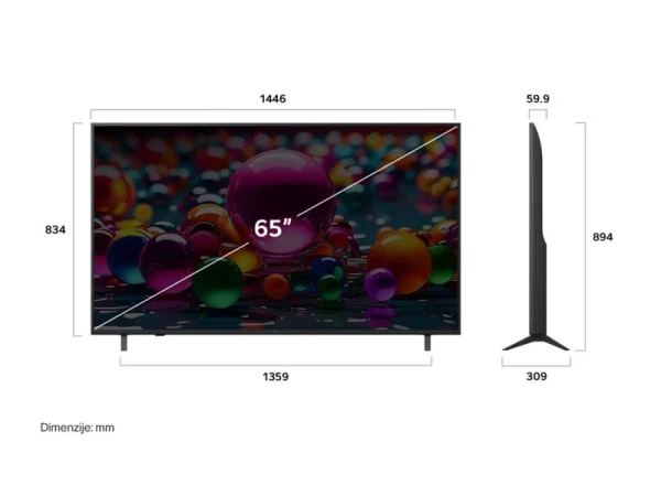 LG 65UA75003LA 4K UHD AI UA75 Smart TV 2025