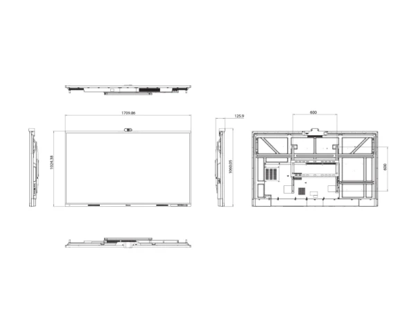 HISENSE 75 inča 75WM6FE 4K UHD LED 400 nita Interactive Display sa kamerom 