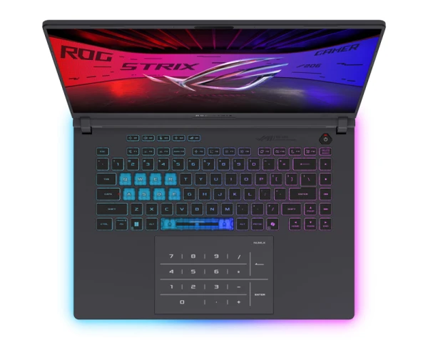 ASUS ROG Strix G16 G615LR-S5340W (16 inča 2.5K, Ultra 9 275HX, 32GB, SSD 2TB, GeForce RTX 5070 Ti, Win 11 Home) laptop + ranac 
