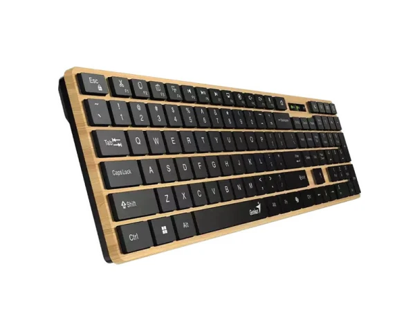 GENIUS SlimStar 7250BT, AI, Pine Wood US wireless tastatura 