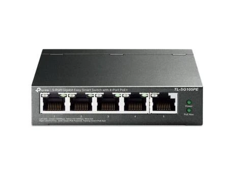TP LINK LAN Switch TL-SG105PE 5port 10/100/1000Mbps/4PoE/Metal