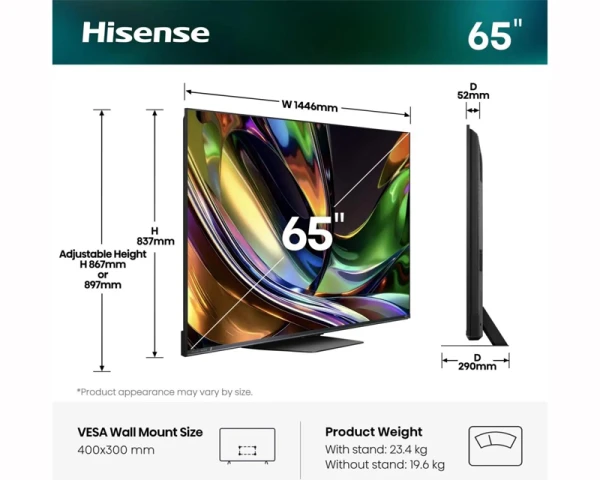 HISENSE 65 inča 65UR8S RGB Mini-LED 4K UHD Smart TV