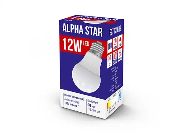 Led Sijalica, E27 -12W, 220V,Hladno Bela, 6400K 024458