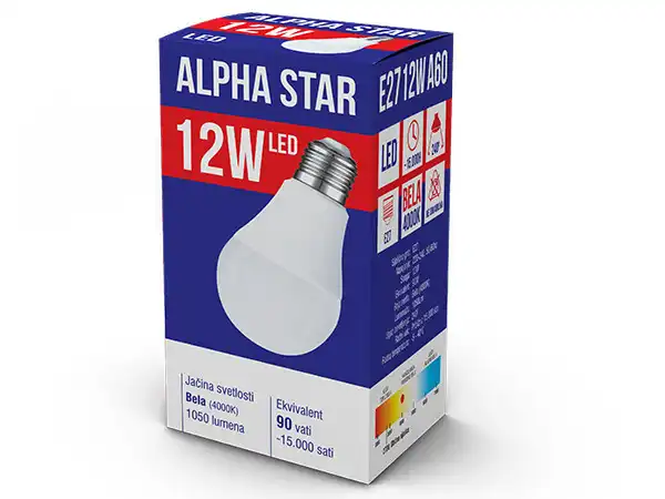 Led Sijalica, E27 -12W, 220V,  Bela, 4000K 024455