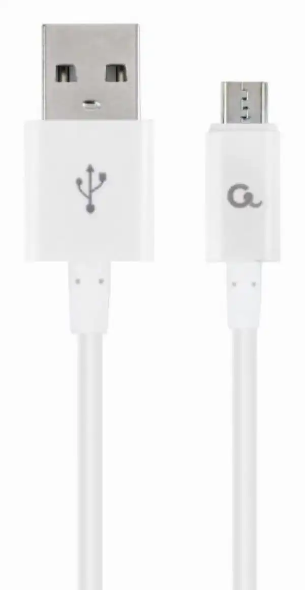 CC-USB2P-AMmBM-1M-W Gembird Micro-USB charging and data cable, 1m, white