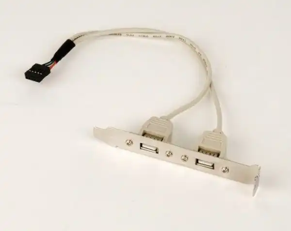 CCUSBRECEPTACLE Gembird Double USB Receptacles on bracket 25cm