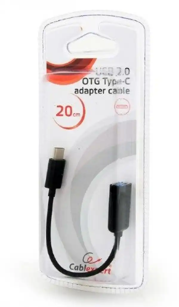 AB-OTG-CMAF2-01 Gembird USB 2.0 OTG Type-C adapter cable (CM/AF), blister