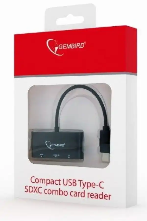 UHB-CR3-02 Gembird USB Type-C SDXC citac kartica za mobilne telefone i tablete