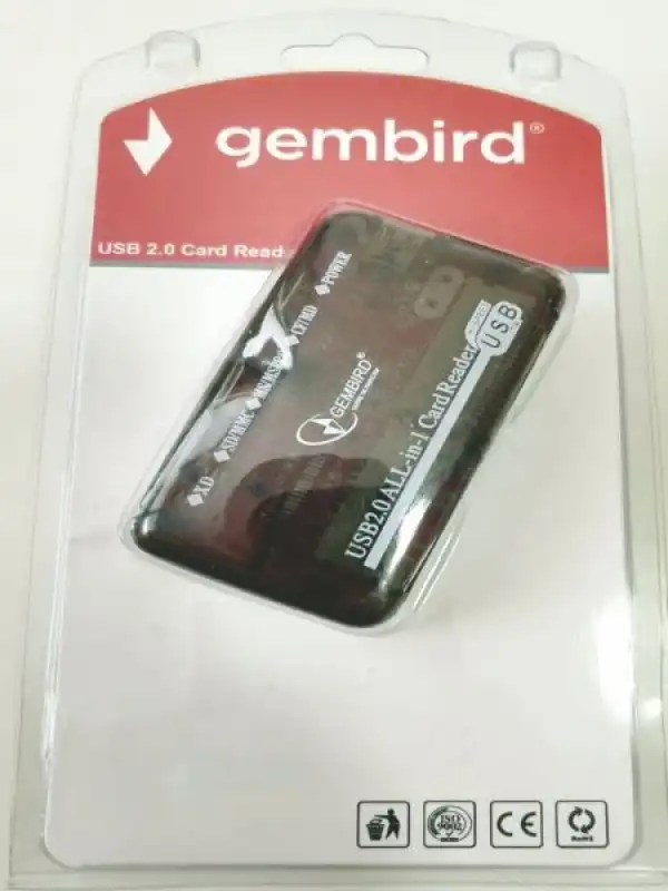FD2-ALLIN1-BLK ** Gembird  USB2.0 citac svih tipova memorijskih kartica(299)