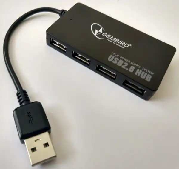 UHB-U3P4-03 ** Gembird USB 3.0 4-port HUB, storage speed 5Gbps, black (527)
