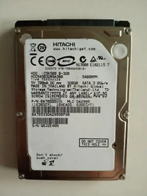 HDD 2.5'' ** 320GB HCC545032B9A300 HITACHI 5400RPM 8MB SATA 9,5mm