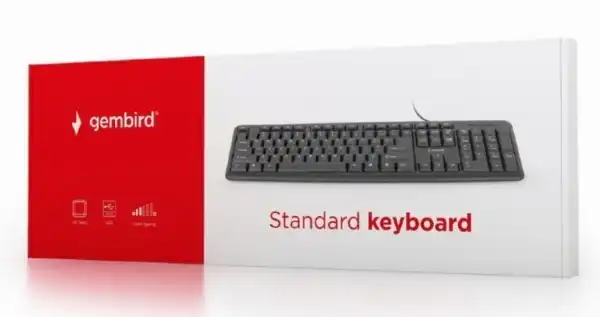 KB-U-103 ** Gembird Standardna tastatura US layout black USB (304)