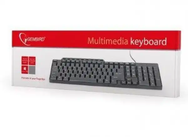 KB-UM-104 ** Gembird Multimedijalna tastatura US layout black USB(290)