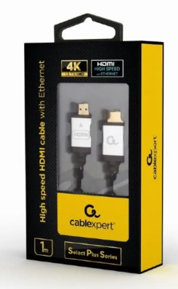 CCB-HDMIL-1M Gembird HDMI kabl, High speed,ethernet support 3D/4K TV ''Select Plus Series'' blister 1m