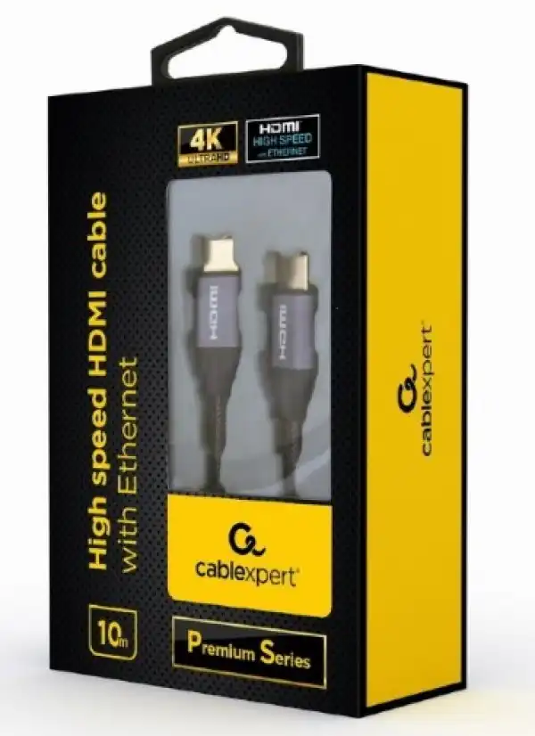 CCBP-HDMI-10M Gembird HDMI kabl, High speed, ethernet support 3D/4K TV ''Premium Series'' 10m  blister