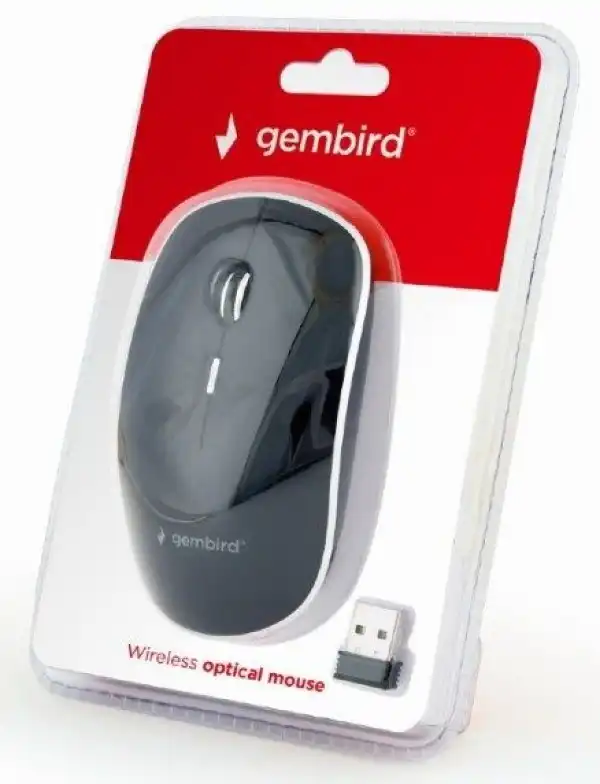 MUSW-4B-01 Gembird Bezicni mis 2,4GHz opticki USB 800-1600Dpi black 115mm, visina-30mm