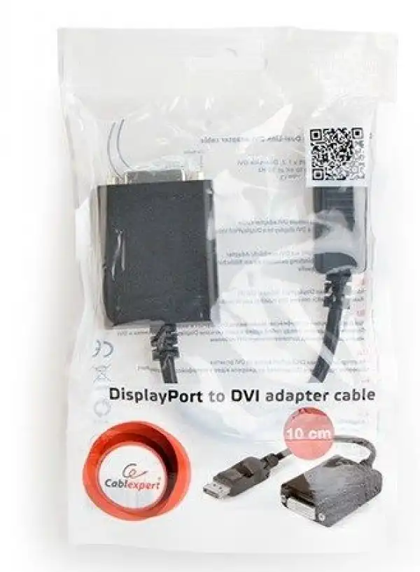 A-DPM-DVIF-03 Gembird DisplayPort v.1.2 to Dual-Link DVI adapter cable, black