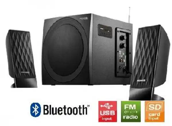 Microlab M-300BT Drveni 2.1  38W RMS(14W,2x12W) SD, USB, FM, BLUETOOTH, black, 3.5mm