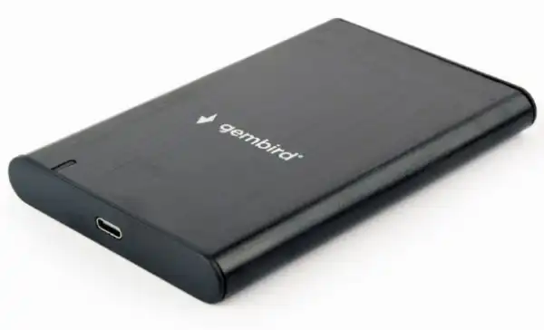 EE2-U3S-6 Gembird USB 3.1 Externo kuciste za 2.5'' SATA hard diskove, Type-C, bruseni aluminium,crno