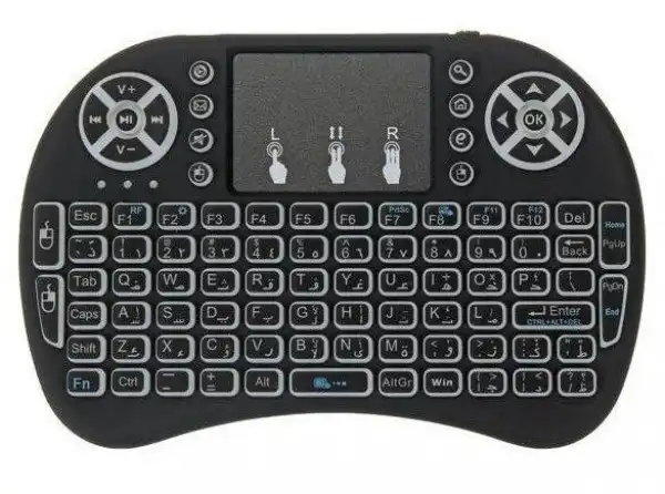GMB-I8 ** Gembird 2.4GHz Wireless gaming Mini keyboard backlight and TOUCH, punjiva bat. BL-5C (551)