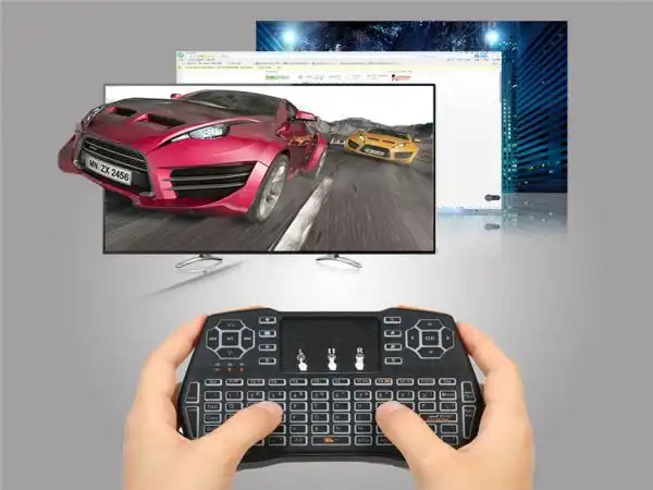 GMB-I8 PLUS Gembird 2.4GHz Wireless gaming Mini keyboard with backlight and TOUCH, punjiva bat.BL-5C
