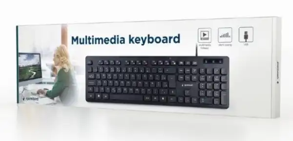 KB-MCH-04 Gembird Multimedijalna tastatura, chocolate, USB, US layout, Slim black