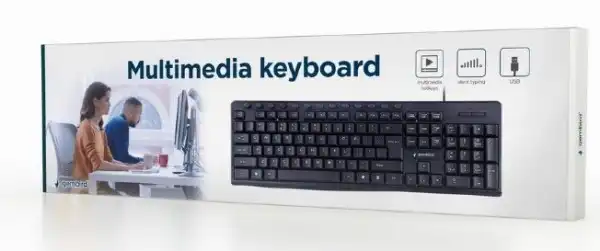 KB-UM-107 Gembird Multimedijalna tastatura US layout black USB