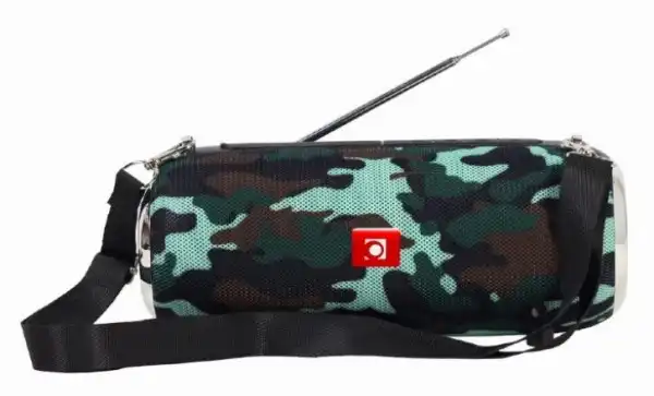 SPK-BT-17-CM Gembird Portable Bluetooth speaker +handsfree 2x5W, FM, USB, SD, AUX + antena camo