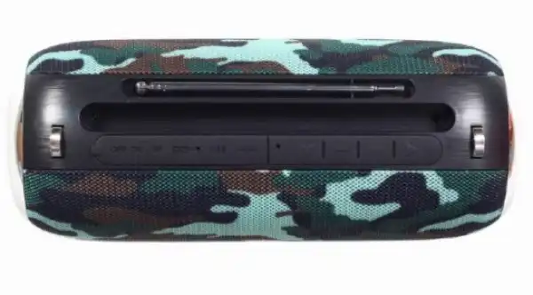 SPK-BT-17-CM Gembird Portable Bluetooth speaker +handsfree 2x5W, FM, USB, SD, AUX + antena camo