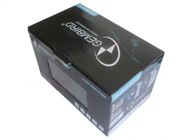 SPK-111 ** Gembird Stereo zvucnici black/black, 2 x 3W RMS USB pwr, 3.5mm kutija sa prozorom (343)