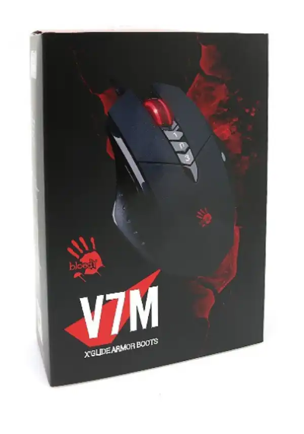 A4-V7M A4Tech Multi-Core Bloody Gun3 Gejmerski opticki mis, 1000Hz/200-3200 Dpi, Black USB 122mm