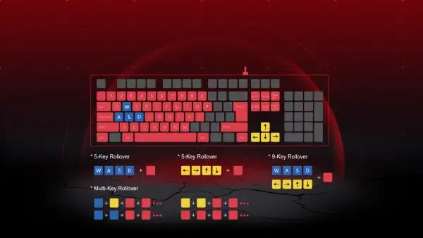 A4-Q135 A4Tech Bloody illuminate gejmerska tastatura, NEON Light, US-LAYOUT, black, USB