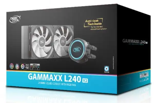 DeepCool GAMMAXX L240 V2 RGB vodeno hladjenje, Fans 500~1800rpm, LGA20xx/LGA1366/LGA115x/ AMD AM4/FM